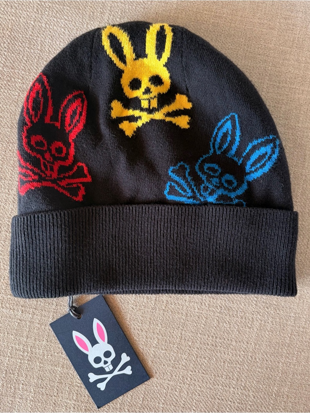 Psycho Bunny Men's Lacomb Beanie in Black New with Tags